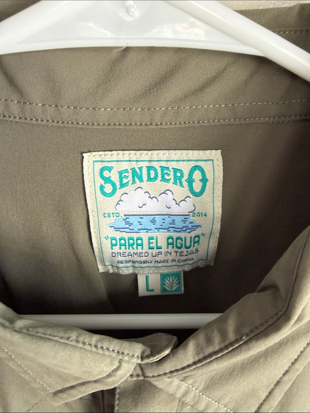 Sendero Olive Green Snap-Front Shirt - Picture 3 of 7